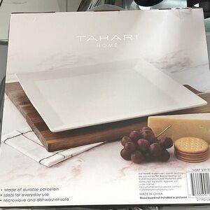Tahari Home Cream Porcelain Serving Dish